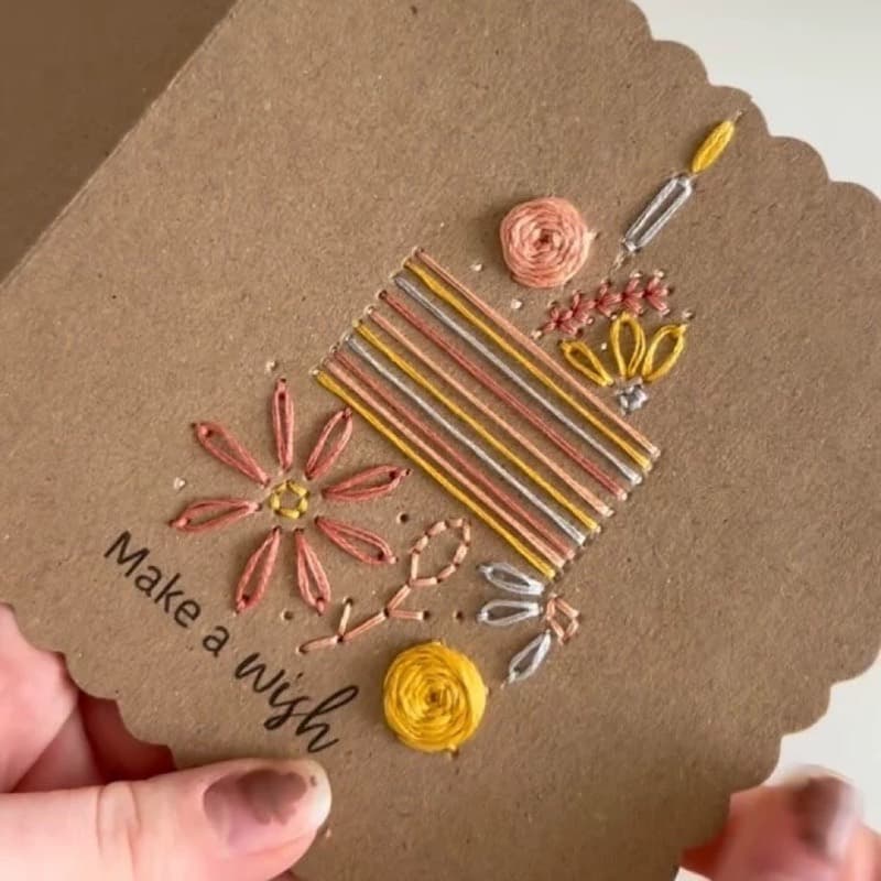 Paper embroidery example